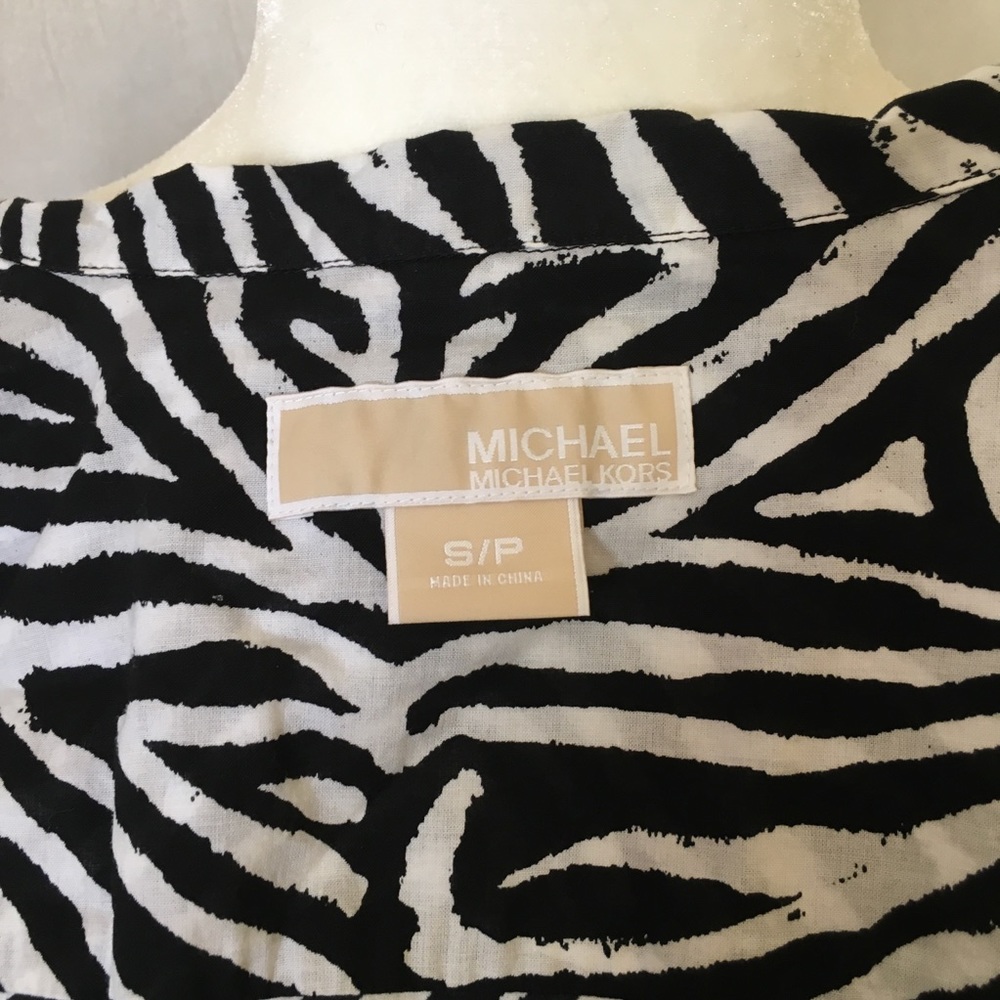 Michael Kors Button Down Zebra Print - image 3